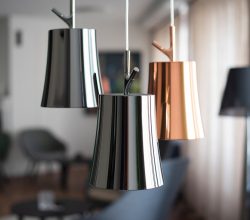 Photo Stainless steel modern wall lamp