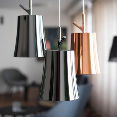 Photo Stainless steel modern wall lamp