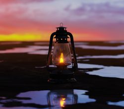 Photo hurricane table lamp