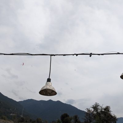 Photo galvanized bucket pendant light